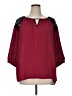 By & By 100% Polyester Burgundy 3/4 Sleeve Blouse Size 1X - photo 1