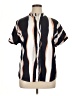 Unbranded Stripes Blue Short Sleeve Blouse Size XL - photo 1