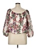 Colleen Lopez 100% Polyester Print Multi Color Ivory 3/4 Sleeve Blouse Size 1X - photo 2