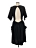 Tenoversix Solid Black Casual Dress Size M - photo 2