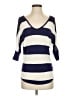 Express 100% Rayon Stripes Blue Pullover Sweater Size XS - photo 1