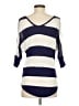 Express 100% Rayon Stripes Blue Pullover Sweater Size XS - photo 2