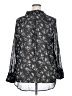 Blush 100% Polyester Print Black Long Sleeve Blouse Size 2X - photo 2
