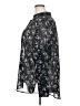 Blush 100% Polyester Print Black Long Sleeve Blouse Size 2X - photo 5