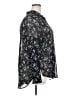 Blush 100% Polyester Print Black Long Sleeve Blouse Size 2X - photo 4