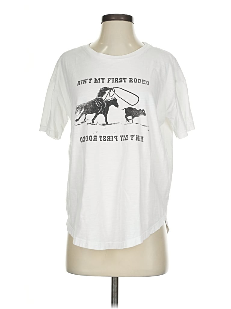 Pre-owned Aerie Short Sleeve T-shirt In White