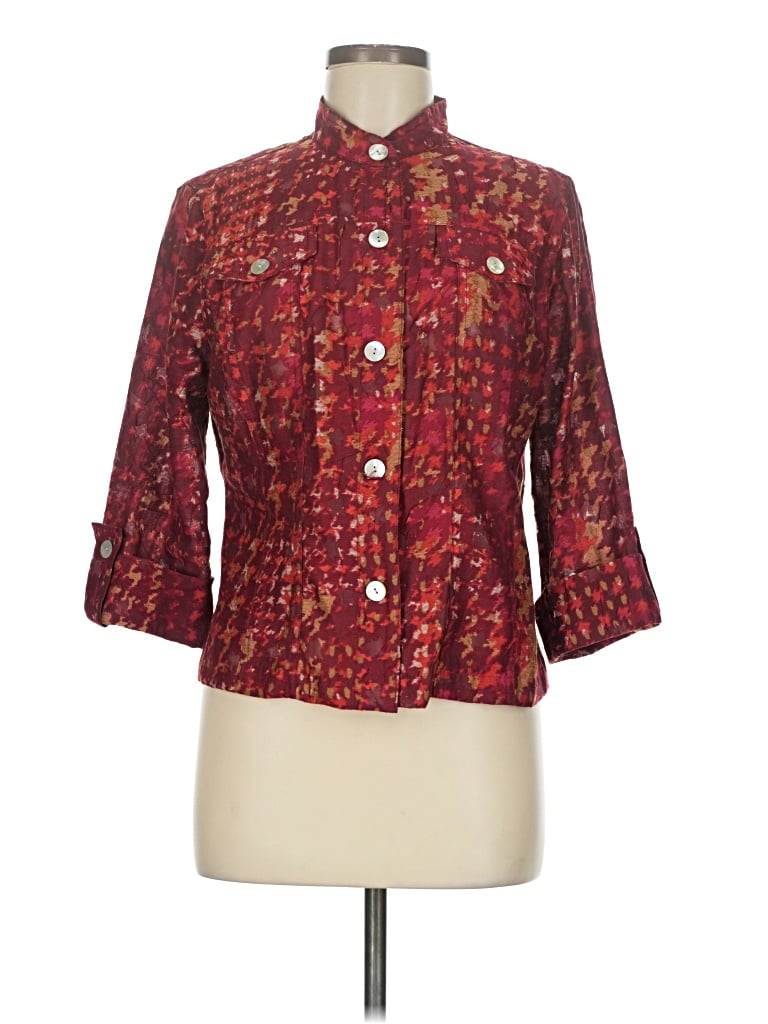 Pre-owned Ruby Rd. 3/4 Sleeve T-shirt In Burgundy