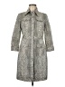 Elie Tahari Gray Ivory Trenchcoat Size 8 - photo 1