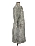 Elie Tahari Gray Ivory Trenchcoat Size 8 - photo 4