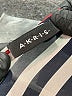 AKRIS 100% Silk Stripes Silver Black Long Sleeve Top Size 4 - photo 3