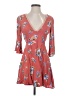 Lost + Wander 100% Rayon Floral Orange Casual Dress Size S - photo 1