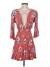 Lost + Wander 100% Rayon Floral Orange Casual Dress Size S - photo 2