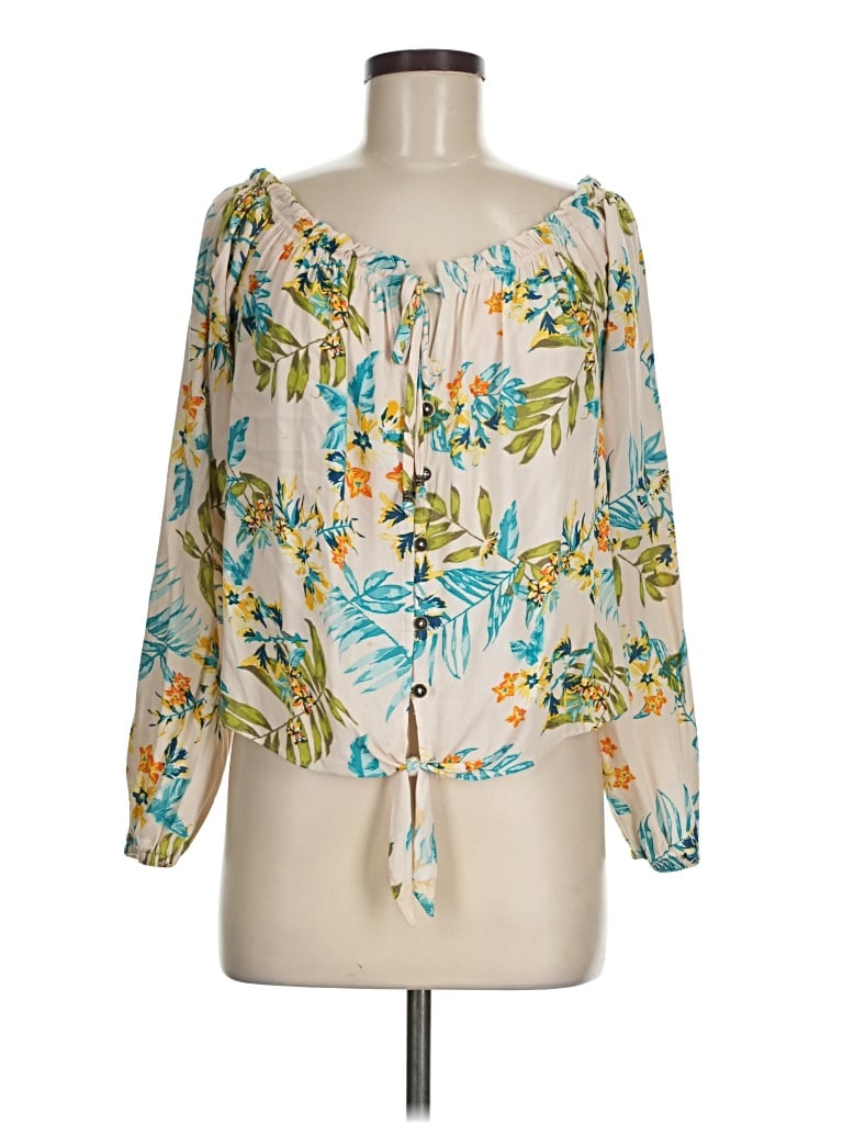 Pre-owned Mason & Belle 3/4 Sleeve Blouse In White