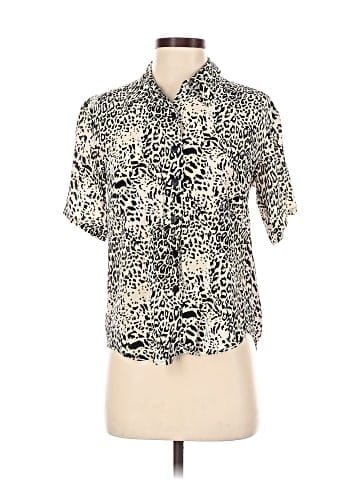 FU DA Short Sleeve Silk Top (view 1)