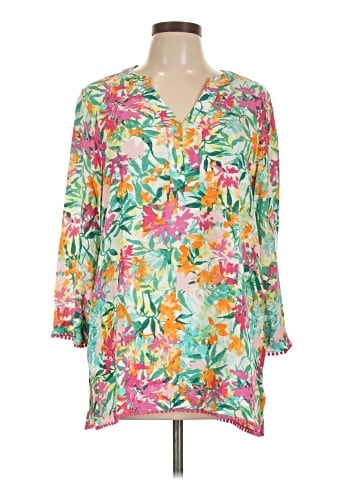 Foxcroft 3/4 Sleeve Blouse (view 1)