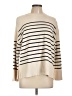 Zara Stripes Ivory Turtleneck Sweater Size L - photo 1