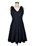 J.Crew 100% Polyester Chevron-herringbone Blue Casual Dress Size 6 - photo 1