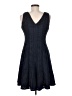 J.Crew 100% Polyester Chevron-herringbone Blue Casual Dress Size 6 - photo 2