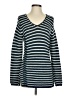 Etcetera 100% Cotton Stripes Blue Pullover Sweater Size S - photo 1