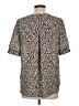 West Kei 100% Polyester Animal Print Tan Short Sleeve Blouse Size L - photo 2
