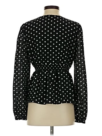 Aqua Long Sleeve Blouse (view 2)