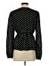 Aqua 100% Polyester Polka Dots Black Long Sleeve Blouse Size S - photo 2