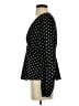 Aqua 100% Polyester Polka Dots Black Long Sleeve Blouse Size S - photo 5