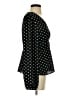 Aqua 100% Polyester Polka Dots Black Long Sleeve Blouse Size S - photo 4