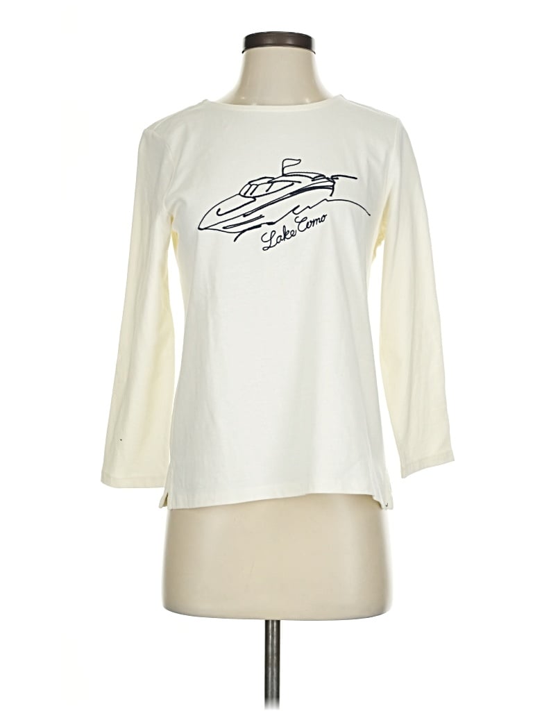 Talbots 3/4 Sleeve T-shirt In White