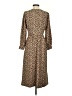 J.Crew 100% Polyester Animal Print Brown Casual Dress Size 2 - photo 2