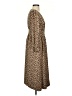 J.Crew 100% Polyester Animal Print Brown Casual Dress Size 2 - photo 4