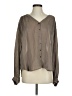 Maven West 100% Cupro Gray Long Sleeve Blouse Size XS - photo 1