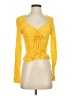 Express 100% Rayon Yellow Long Sleeve Top Size XS - photo 1