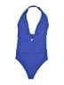 LIVE THE PROCESS Solid Blue One Piece Swimsuit Size XS - photo 1