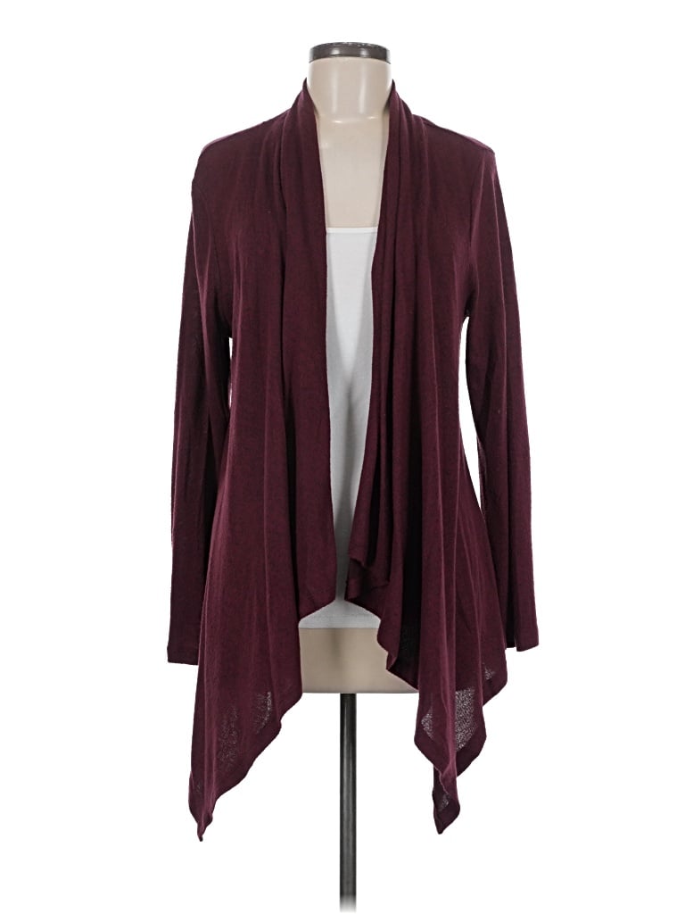 Pre-owned Bobeau Cardigan Sweater In Burgundy