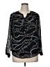 Cj Banks 100% Polyester Black 3/4 Sleeve Blouse Size 0X - photo 1
