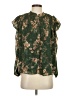Current Air 100% Polyester Floral Green Short Sleeve Blouse Size XS - photo 1