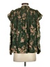 Current Air 100% Polyester Floral Green Short Sleeve Blouse Size XS - photo 2