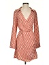 H&M 100% Polyester Print Orange Casual Dress Size S - photo 1