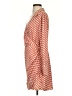 H&M 100% Polyester Print Orange Casual Dress Size S - photo 5
