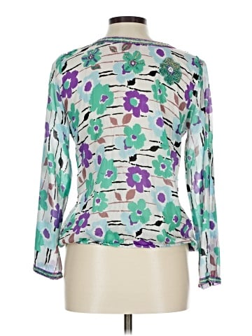 Taj 3/4 Sleeve Silk Top (view 2)