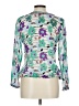 Taj 100% Silk Purple 3/4 Sleeve Silk Top Size L - photo 2