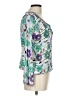 Taj 100% Silk Purple 3/4 Sleeve Silk Top Size L - photo 4