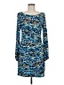 Laundry by Design Print Blue Cocktail Dress Size 6 - photo 1