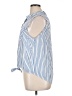 BeachLunchLounge 100% Viscose Stripes Blue Sleeveless Button-Down Shirt Size XL - photo 5
