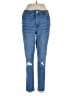 Express Hearts Blue Jeans Size L - photo 1