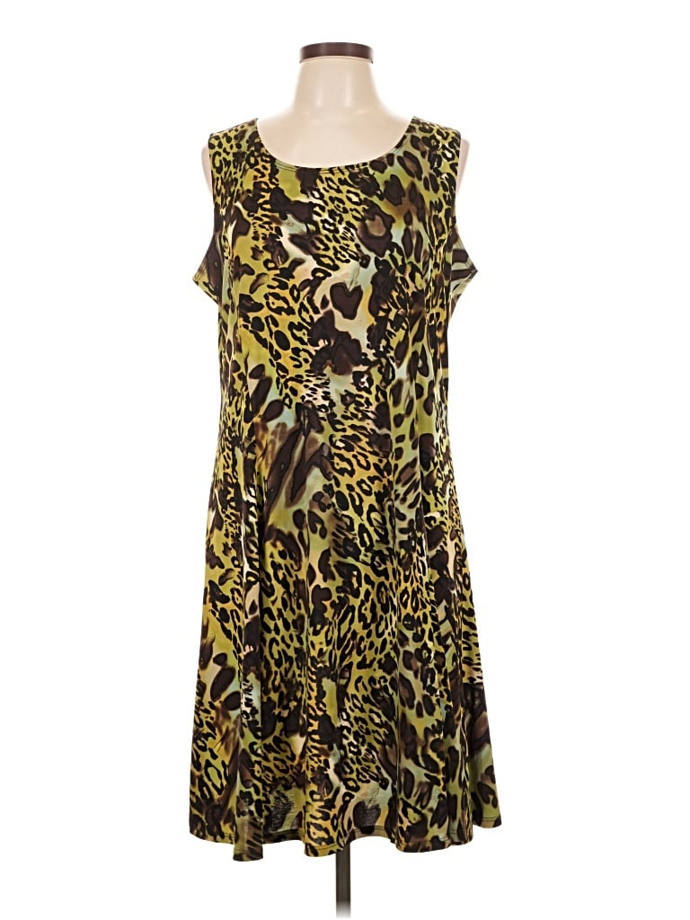 Pre-owned Susan Graver Casual Dress In Brown