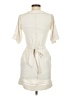 Ann Taylor 100% Polyester Solid Ivory Casual Dress Size XXS - photo 2