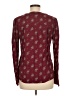 Hinge 100% Viscose Burgundy Long Sleeve Blouse Size M - photo 2