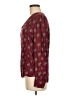 Hinge 100% Viscose Burgundy Long Sleeve Blouse Size M - photo 5